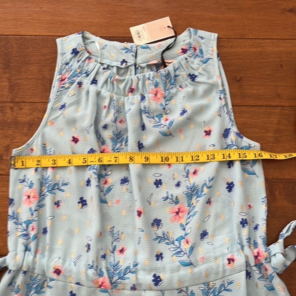 Juicy Couture Sky Blue Floral Dress Size:M - Picture 7 of 12